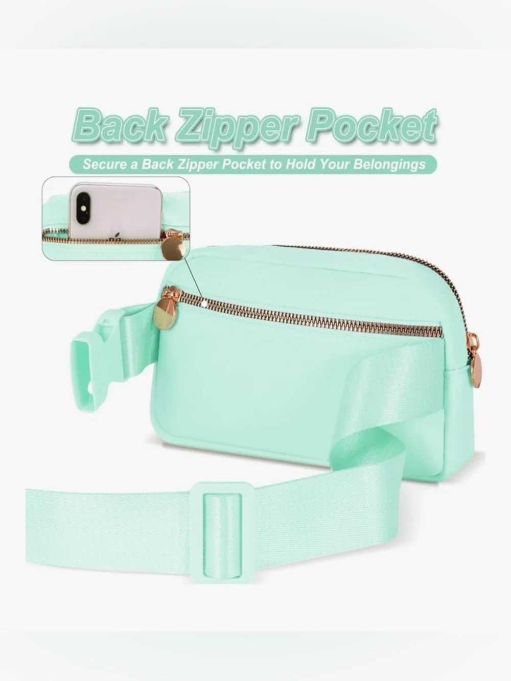 3 x 20$ Mina Green Glitter 'P' Crossbody Bag